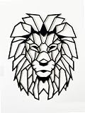 Löwe 50 cm Wanddeko Löwe Deko Wanddekoration Lion Wooden Wall Decoration Lion Wall Art Geometrische Ornamente Minimalistische Wandkunst Hängende Dekoration
