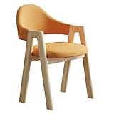 MBNKMEBU Schreibtisch Stuhl Ohrensessel Bürostühle Stühle Esszimmer Chair Luxus Sessel Esszimmer Moderne Esszimmerstuhl Holz für Wohnzimmer, Esszimmer, Schlafzimmer, Balkon (Color : Orange)