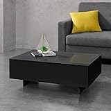 [en.casa] Couchtisch Vänersborg 85 x 55 x 31 cm Beistelltisch Sofatisch Wohnzimmertisch Kaffeetisch Schwarz