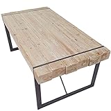 Mendler Esszimmertisch HWC-A15, Esstisch Tisch, Tanne Holz rustikal massiv MVG-Zertifiziert - naturfarben 80x160x90cm