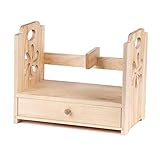 GRFIT Bücherregale Einfache Desktop Bücherregal Holzkombination Kleine Bücherregal Textur Desktop Organizer Display Ständer 35 × 20 × 30 cm Bücherregale Standregal