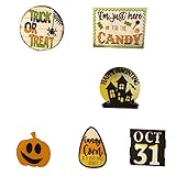 MUKUZI Halloween Tiered Tray Decor Horror Decor Ornaments Farmhouse Fall Supplies Küchenarbeitsplatte Eiche (Black, One Size)