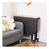 Ttedoye Klappbarer Esstisch, Moderner Esstisch für 6-8 Personen, vielseitiger Klapptisch mit 6 Rädern, abgerundete Ecken, für Küche Schlafzimmer Esszimmer Arbeitszimmer (Grau + Weiß)