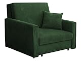 Mirjan24 Sofa Viva Bis Premium I mit Schlaffunktion, Schlafsofa, einsitzer Polstersofa mit Bettkasten, Bettsofa inkl. Kissen, Farbauswahl, Wohnlandschaft, Stoff: Cord (Poso 14)