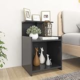 UYSELA Möbel Bett Schrank grau 40x35x60 cm Größe Holz