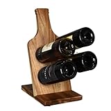 BELLEMARK Schwebende Arbeitsplatte Weinregal – kompaktes und stilvolles Design für Weinliebhaber – 4 Flaschen Weinregale Arbeitsplatte, Weinregal Tisch, kleines Weinregal und Theke Weinregal