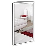 Medizinschrank Edelstahl Badezimmerspiegelschrank Dreieckschrank Kleiner Toilettenspind Spind Eckspiegelschrank Wand Wandspind (Farbe: Silber, Größe: 30 * 60 * 17 cm)