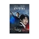 2000er Jahre Crime Thriller Filme Infernal Affairs Poster Leinwand Kunstdrucke Poster Geschenke Foto Bild Gemälde Poster Zimmer Dekor Home Decorative 24x36inch(60x90cm)