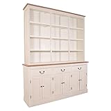 Vintage-Line Buffet-Schrank Bretagne Holz Creme weiß 3 Schubladen 3 Schränke komplett montiert