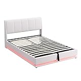 DDOY betten Komforthöhe Bett mit stauraum stabil polsterbett Bett mit stauraum futonbett 140x200 bettrahmen bettrahmen 140x200