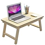 HYY-YY Computertisch, zusammenklappbar, für Bett, Laptop, tragbar, schlicht, Computertisch, Schlafsaal, Studiertisch, Frühstückstablett für Sofa, multifunktional, Massivholz, kleiner Tisch, Outdoor,