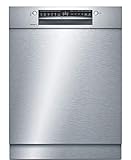 Bosch Hausgeräte SMU4HCS48E Serie 4 Smarter Geschirrspüler Unterbau, 60 cm breit, Besteckschublade, Made in Germany, Silence Programm besonders leise, Extra Trocknen auf Knopfdruck, Edelstahl