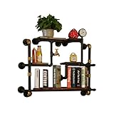 Wandregal Schmiedeeisen Bücherregal Wandbehang Massivholz Racks American Industrial Style Retro Wasserpfeife Rack