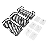 YEmirth Duschregal, 3-lagig, Stanzfrei, Rechteckiger Duschregalkorb aus Aluminium Für Das Badezimmer zu Hause(A)