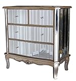 Schlafzimmer Kommode verspiegelt Glaskommode Wäschekommode vic535 Palazzo Exklusiv