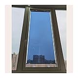 Breite 12,6 Zoll, Verdunkelungsrollo, stanzfreier Sichtschutz tagsüber, Einwegspiegel, Rollos, Anti-UV-Isolierung, Perspektivvorhang for Glasfenster (Color : Blue, Size : 32x180cm/12.6x23.6in)