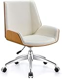 XNHAFW Verstellbarer Schreibtisch-Chefsessel, Drehstuhl, Home Office Furniutre, Computer-Arbeitsstuhl, biegbarer Lederstuhl (Farbe: Schwarz)