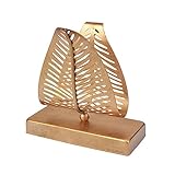 Moderner Serviettenhalter, Serviettenhalter mit Metallblatt-Holzsockel, Tischtuchspender, Serviettenaufbewahrung, Organizer, Küchenarbeitsplatten-Dekor