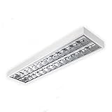 ELG Leuchten LED Rasteranbauleuchte 120cm vorverdrahtet für Led Röhren Büroleuchte Deckenleuchte Rasterleuchte Deckenlampe Bürolampe optional Pendelleuchte (Ohne Leuchtmittel, 120 cm / 2-flammig)