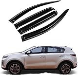 HMLTD 4 Stück Auto Windabweiser Regenabweiser Für Kia Sportage KX5 2017-2021, Wasserdicht Beschlagfrei Seitenfenster Lüftungsblende Sonne Deflector