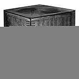 WOTEG AC-Abdeckungen für den Außenbereich | AC Protector Staubdicht Quadratisch Universal,Schwarz, 3 Größen, atmungsaktive zentrale AC-Abdeckung für Terrassen im Freien, Hinterhöfe, Balkone