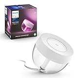 Philips Hue White & Color Ambiance Iris Tischleuchte weiß 520lm, dimmbar, 16 Mio. Farben, Deep Dimming-Funktion, steuerbar via App, kompatibel mit Amazon Alexa (Echo, Echo Dot)