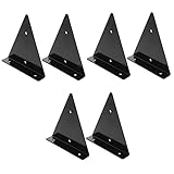 Cabilock 6 Sets Regalhalterung Schwarzer Ständer Weißes Regal Weißes Zubehör Dekorative Regalhalterungen Wandhalterung Regalstütze Regaleckstrebe Regalmontagehalterungen