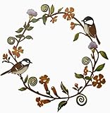 Türkranz Outdoor,Türkranz Modern Metallkranz Gartenkunst Kranz,Türkranz Frühling,Rostfarbener Türschmuck Haustür Türkranz Ganzjährig Außen Türschild Wandkranz Wohnungstür 30x30cm