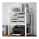 Bücherregal Desktop-Bücherregal-Regale Multifunktions-Drucker-Regal kleines Büro-Desktop-Speicherregal-Boden 2-Layer-Speicher-Rack for Desktop, Tischplatte oder Zähler, 53 × 35 × 80 cm Aufbewahrungsre
