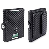 Travando Slim Wallet - Mini Geldbörse Herren Klein - Kartenetui - RFID Geldbeutel Männer - Kreditkartenetui - Portemonnaie for Men, Portmonai, Portmonaise, Geldtasche, Portmonee, Brieftasche Damen