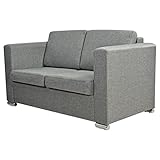 vidaXL 2-Sitzer Polstersofa Loungesofa Stoffsofa Couch Lounge Sitzmöbel Hellgrau
