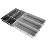 Mothinessto Besteck-Schubladen-Organizer, Stabiler Kunststoff-Besteck-Organizer, 5-teilig, schlicht, modern, für Bar