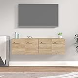 ZEYUAN Wandschränke 2 STK Hängeschrank, Fernsehschrank, Sideboard Hängend, Sideboard Tv Lowboard, Tv Cabinet, Sonoma-Eiche 60x36,5x35 cm Holzwerkstoff