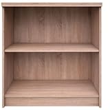 ok-living OKL offenes Bücherregal Tomi Schrank für Büro mit 2 Fächern, Regal für das Jugendzimmer Bücherschrank für Wohnzimmer geräumiges Bücherregal Aktenschrank für Bücher 80 x 85 x 33 cm - Sonoma