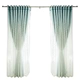 FBITE Vorhang,Verdunkelungsvorhänge Weiche Vorhänge Mix Match Solid Thermisch Isolierte Ösen Vorhänge/Hellblau/W: 130*H: 270 cm