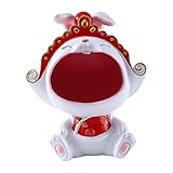 AISHFP Chinesisches Neujahr Kaninchen Statue Kunstfiguren Dekoration Organizer Harz niedlich Aufbewahrungsbehälter for Garten Indoor Tischplatte Wohnzimmer Büro, Stil A Tablett (Color : Style B)