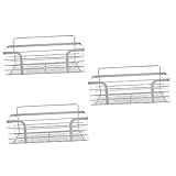 UPKOCH 3-Teiliges Edelstahlregal Ein Rahmenregal Besteck-Organizer Wandregal Spülbecken-Aufbewahrungsregal Eckregale Wandmontage Schwammhalter Spülbecken-Caddy Edelstahl