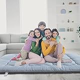 NeuType A088A073_Full Futon, Mikrofaser, Polyester, Schaumstoff, Graue Matratze + schwarzer Matratzenbezug