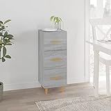 Youuihom Küchenschränke, Bodenschränke, Freistehende Schränke, Geeignet für Wohnzimmer, Schlafzimmer, Küche oder Bad, Sideboard Grau Sonoma 34,5x34x90 cm Holzwerkstoff