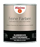 Alpina Feine Farben Lack Klassisches Matt-Schwarz 750ml