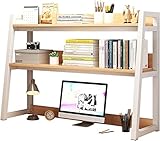 Bücherregal Desktop-Bücherregal Stahlrahmenleiter Arbeitsplatten-Bücherregal Dreidimensionales Lagerregal Unabhängiges Regal (Color : Black, Size : 120Cm)