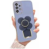 HOOl Windmühle Hülle Ständer Handyhülle für Samsung Galaxy A23 4G/5G,Galvanisierte Blume Weich TPU Silikon Schutzhülle Ultra Dünn Case Stoßfeste Drehbar Kickständer