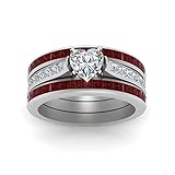 Caritierily Makramee Ringe Metall 40 Cm Stahlschicht Drei-Grain-Titan-paar Herzring Set