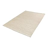 riess-ambiente.de Großer Design Teppich Wool 240x160cm Hellbeige aus Wolle Wohnzimmerteppich Wollteppich