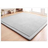 Fancytan Teppich Für Kinderzimmer, Krabbelmatte, Kinder Spielmatte Weich Teppiche Tatami for Schlafzimmer, Wohnzimmer, Klassenzimmer, Grau, 150 x 200 cm