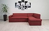 Quattro Meble Ausverkauf ! 30% RABATT Echtleder Ecksofa Antalya I 245x164 Sofa Couch mit Bettfunktion und Bettkasten Leder Echt Leder Toledo Cherry Eck Couch