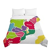 Odot Tagesdecke Bettüberwurf Steppdecke Doppelbett Überwurfdecke Sommerdecke Gesteppte Decke Steppdecke Wohndecke für Schlafzimmer (220x240cm,Bunt)