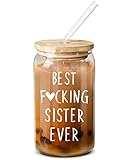 Sister Gifts From Sister, Brother – Birthday Gifts For Sister – Best Funny Unique Bday Presents For Big Sister, Little Sister, Sister In Law, Sistbling, Best Friend, Bestie, Women – 473 ml Kaffeeglas