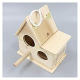 luckxuan Vogelkäfig/Vogelkäfige Nest Box Vogelhaus Hölzerne Zuchtbox for Lovebirds, Papagoults Paarung Box Natürliche Vögel Hütten Vogelvoliere Vogelhaus