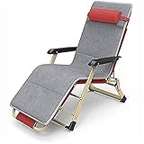MINDONG HZH Sonnenliege, Schwerelosigkeitsstuhl für Camping, Faltbarer Liegestuhl, Freizeitliege, Gartenliege, gepolsterter Klappsessel (A)